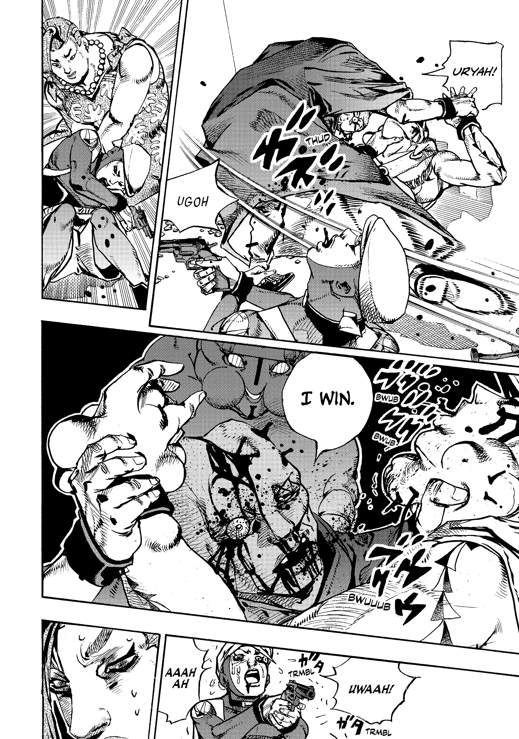 Halaman dari JoJo's Bizarre Adventure, Part 9:  The JOJOLands Chapter 27