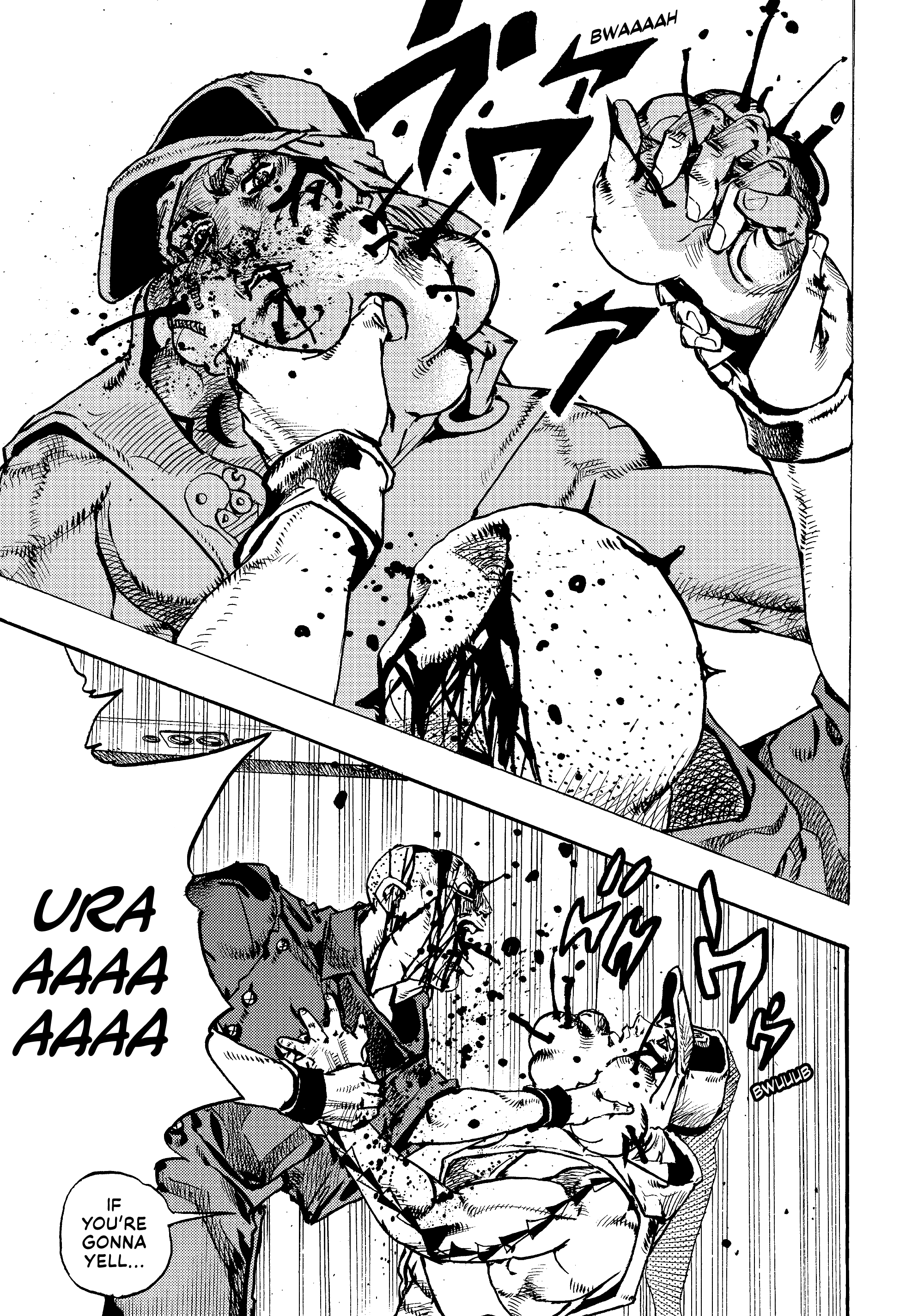 Halaman dari JoJo's Bizarre Adventure, Part 9:  The JOJOLands Chapter 27