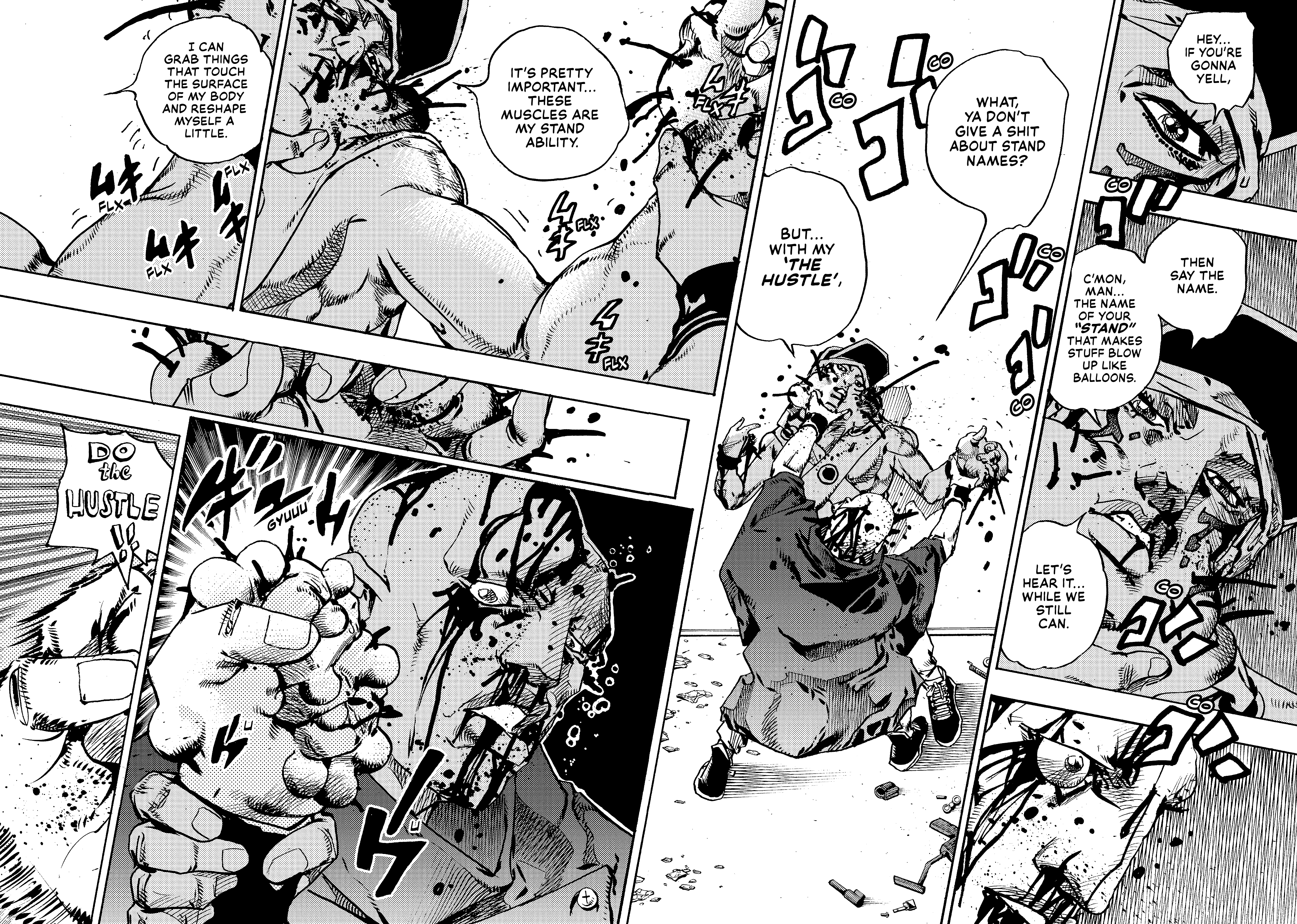 Halaman dari JoJo's Bizarre Adventure, Part 9:  The JOJOLands Chapter 27