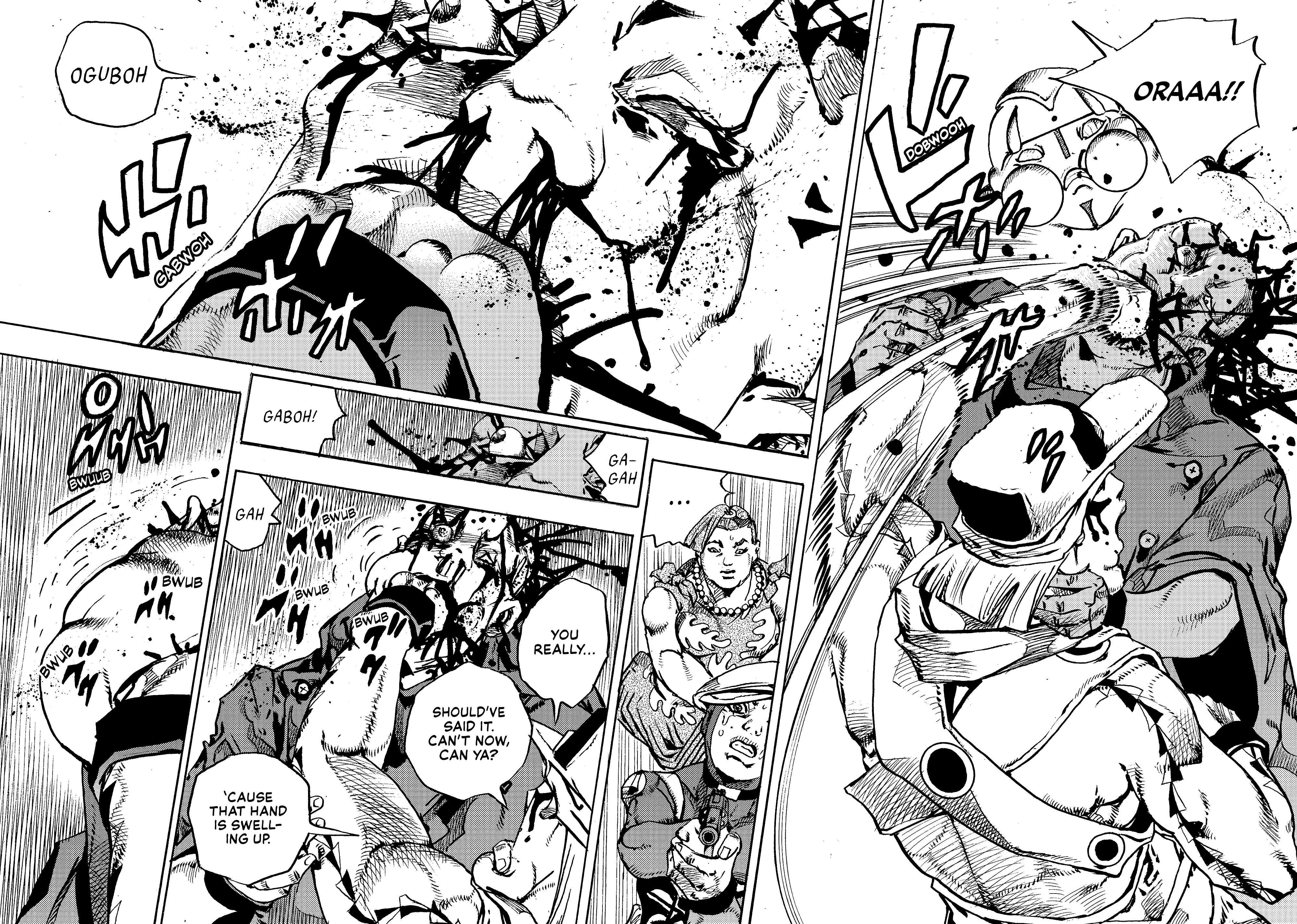 Halaman dari JoJo's Bizarre Adventure, Part 9:  The JOJOLands Chapter 27