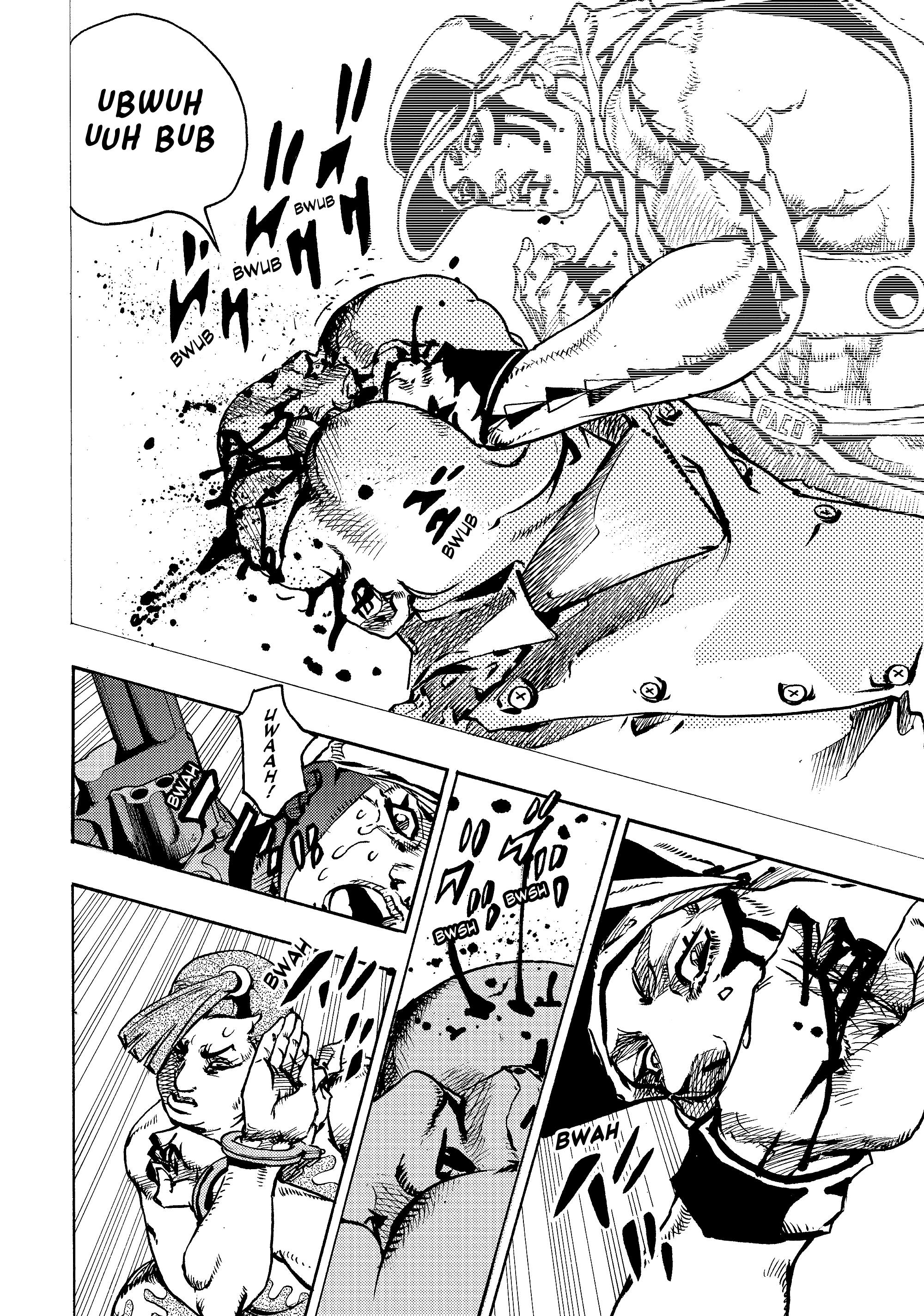 Halaman dari JoJo's Bizarre Adventure, Part 9:  The JOJOLands Chapter 27