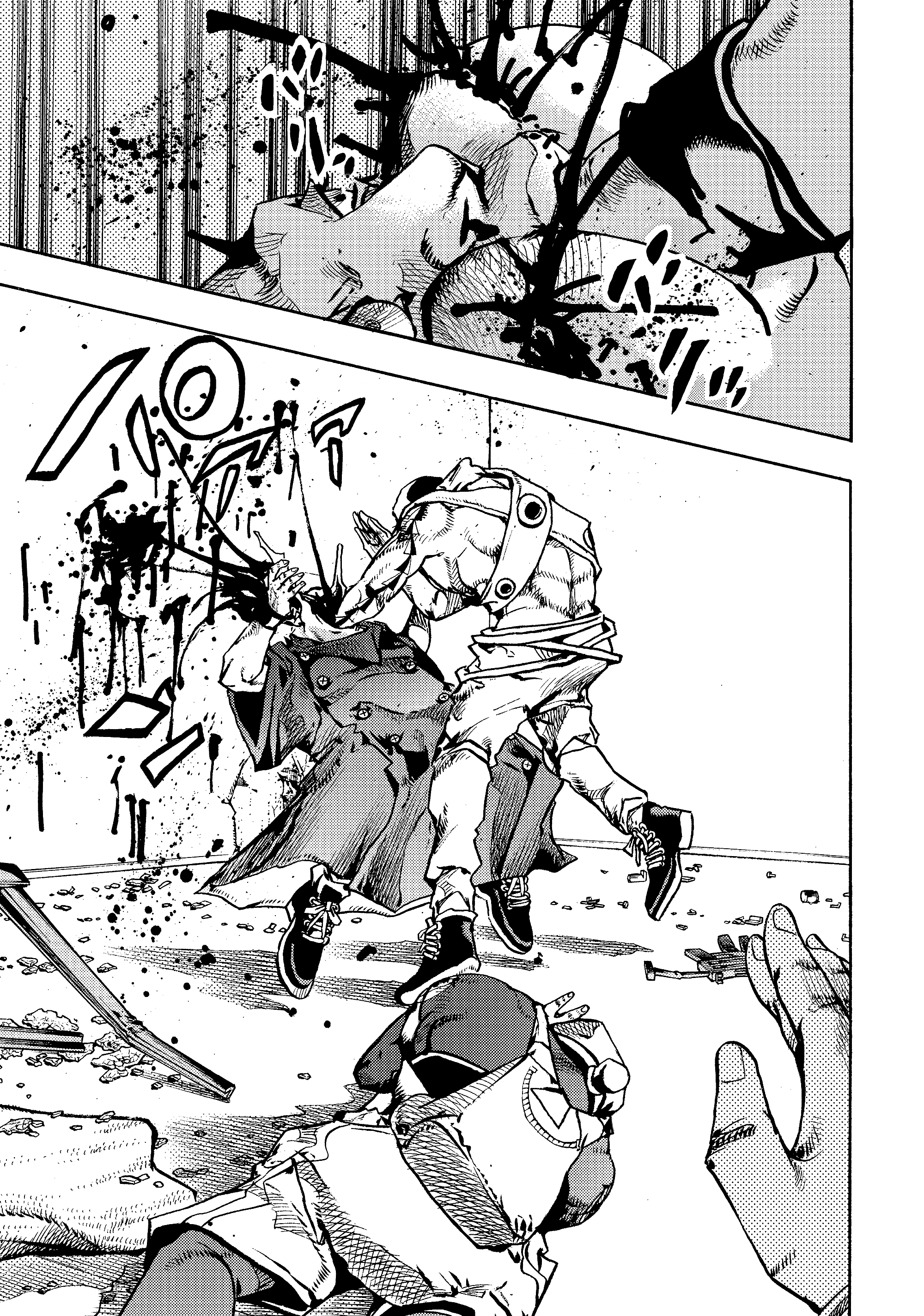 Halaman dari JoJo's Bizarre Adventure, Part 9:  The JOJOLands Chapter 27