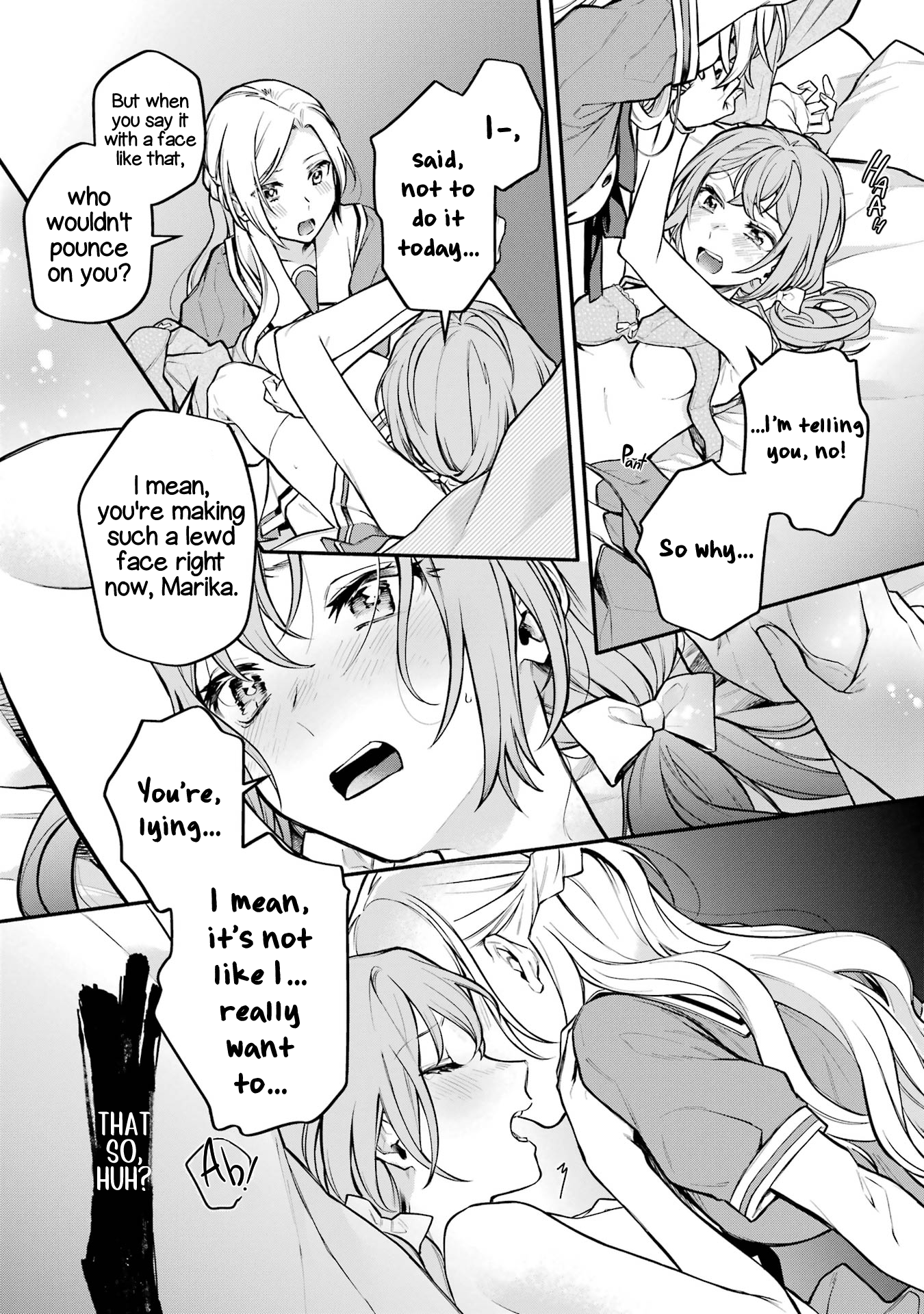 Halaman dari Onna Doushi toka Arienai desho to Iiharu Onnanoko wo, Hyakunichikan de Tetteiteki ni Otosu Yuri no Ohanashi Chapter 8