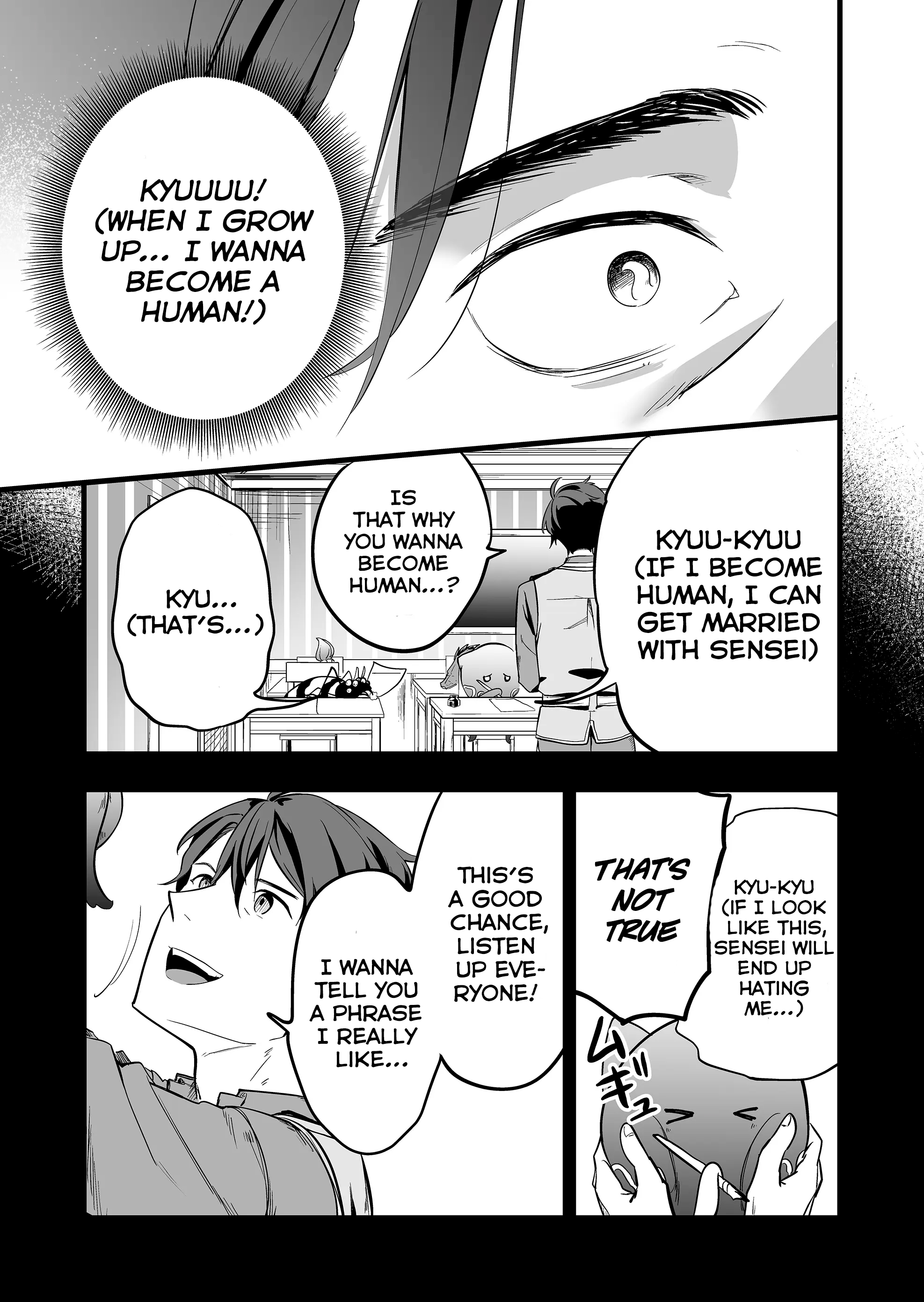 Halaman dari "Ano Toki Tasukete Itadaita Monster Musume desu." Isekai Ossan Kyoushi Totsuzen no Moteki ni Konwaku suru Chapter 2