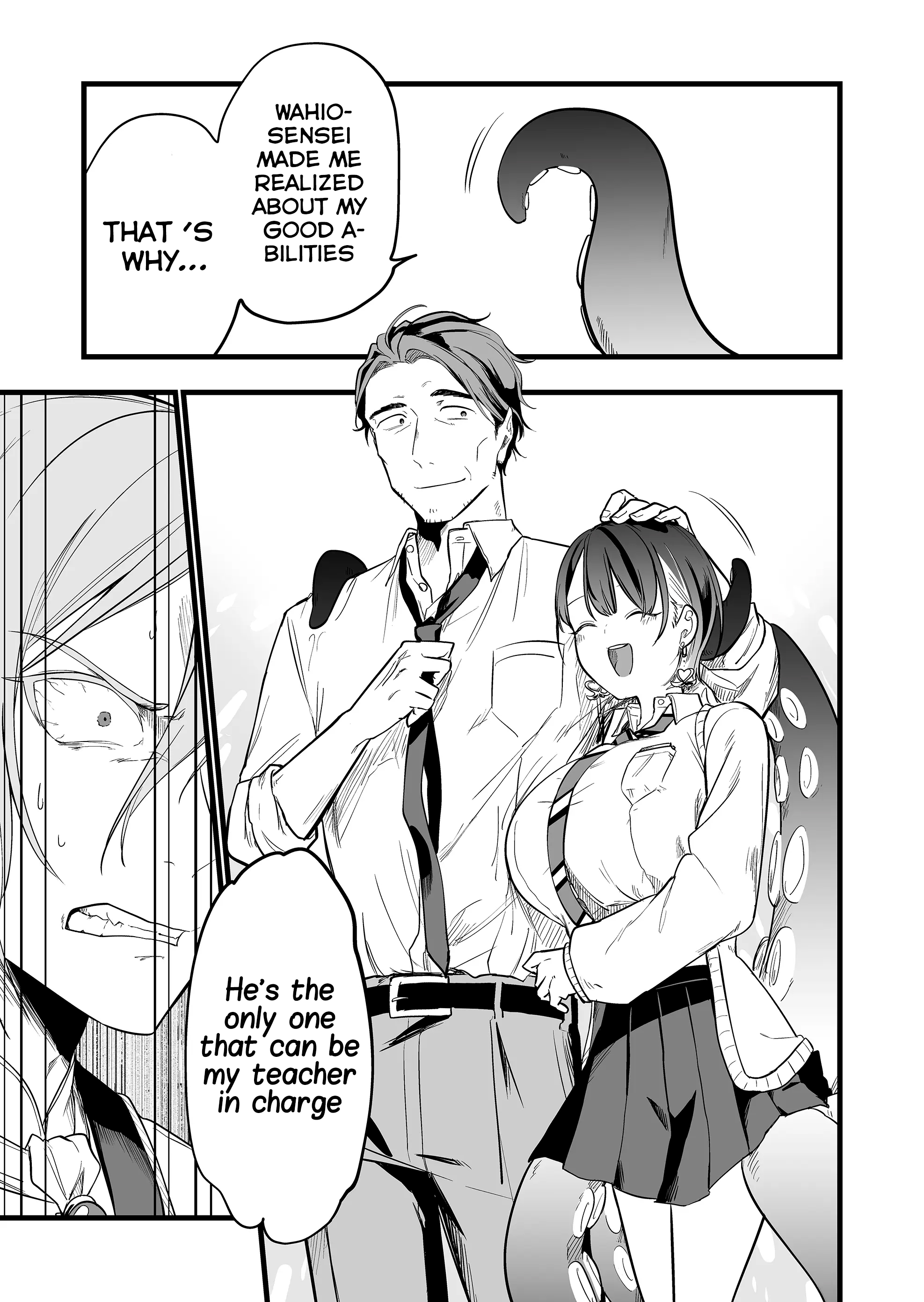 Halaman dari "Ano Toki Tasukete Itadaita Monster Musume desu." Isekai Ossan Kyoushi Totsuzen no Moteki ni Konwaku suru Chapter 2