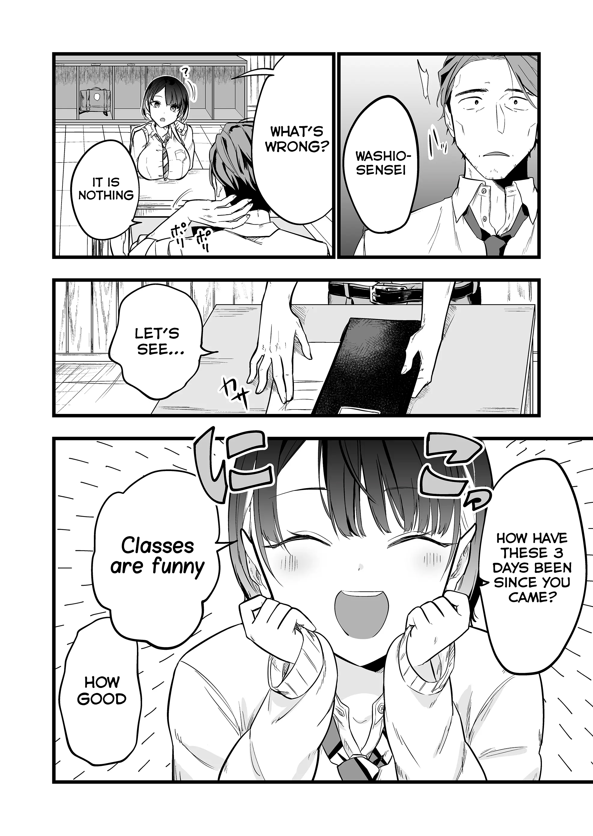 Halaman dari "Ano Toki Tasukete Itadaita Monster Musume desu." Isekai Ossan Kyoushi Totsuzen no Moteki ni Konwaku suru Chapter 2