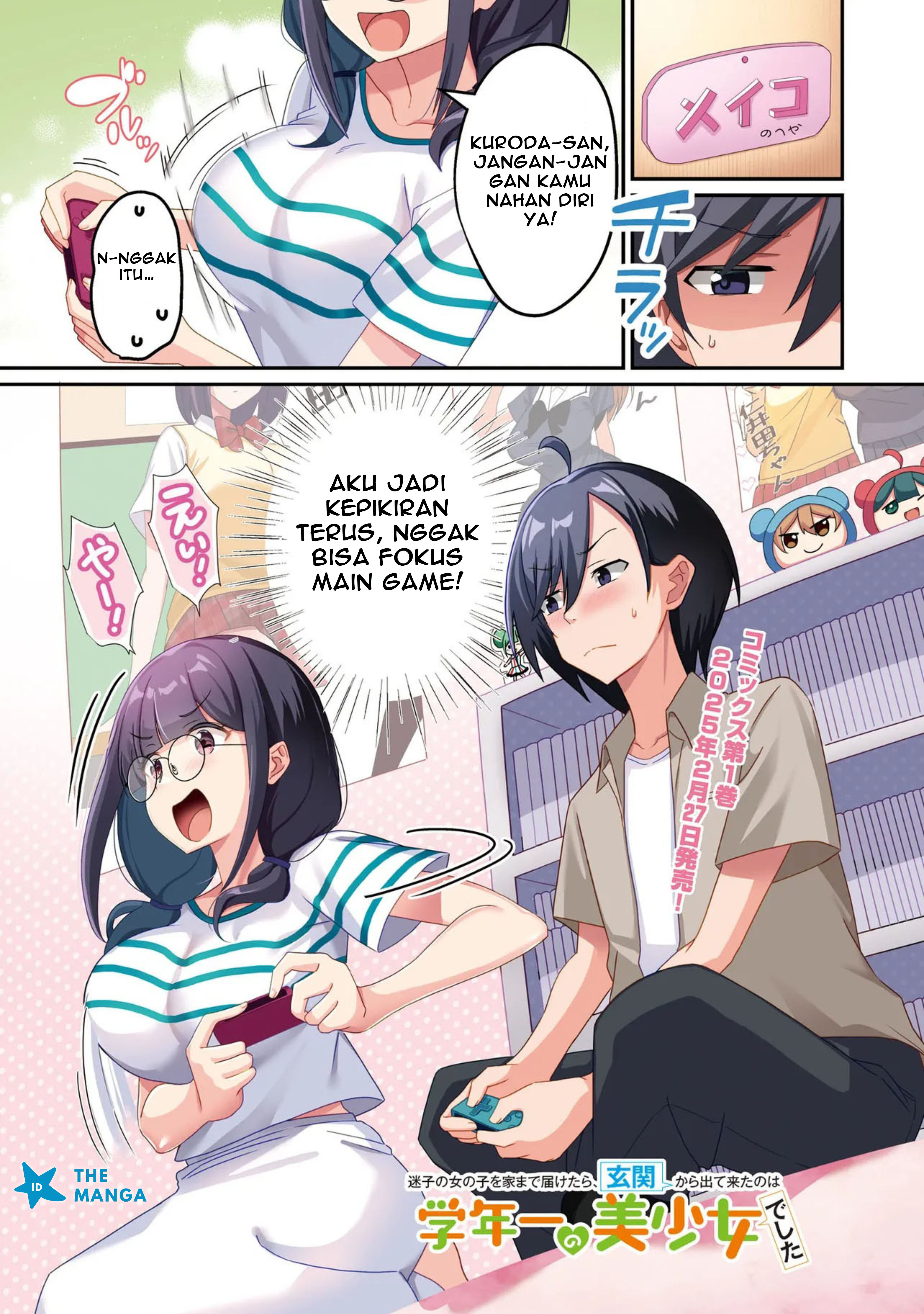 Maigo no Onnanoko wo Ie made Todoketara, Genkan kara Detekita no wa Gakunen Ichi no Bishoujo deshita Chapter 8.1 - halaman 2