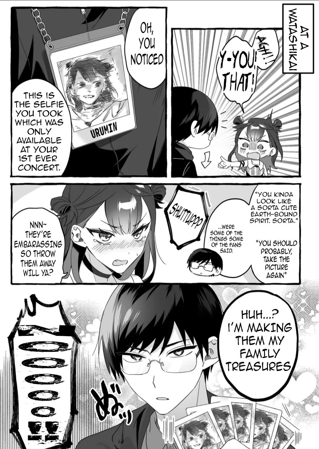 Halaman dari Damedol to Sekai ni Hitori Dake no Fan Chapter 1.5