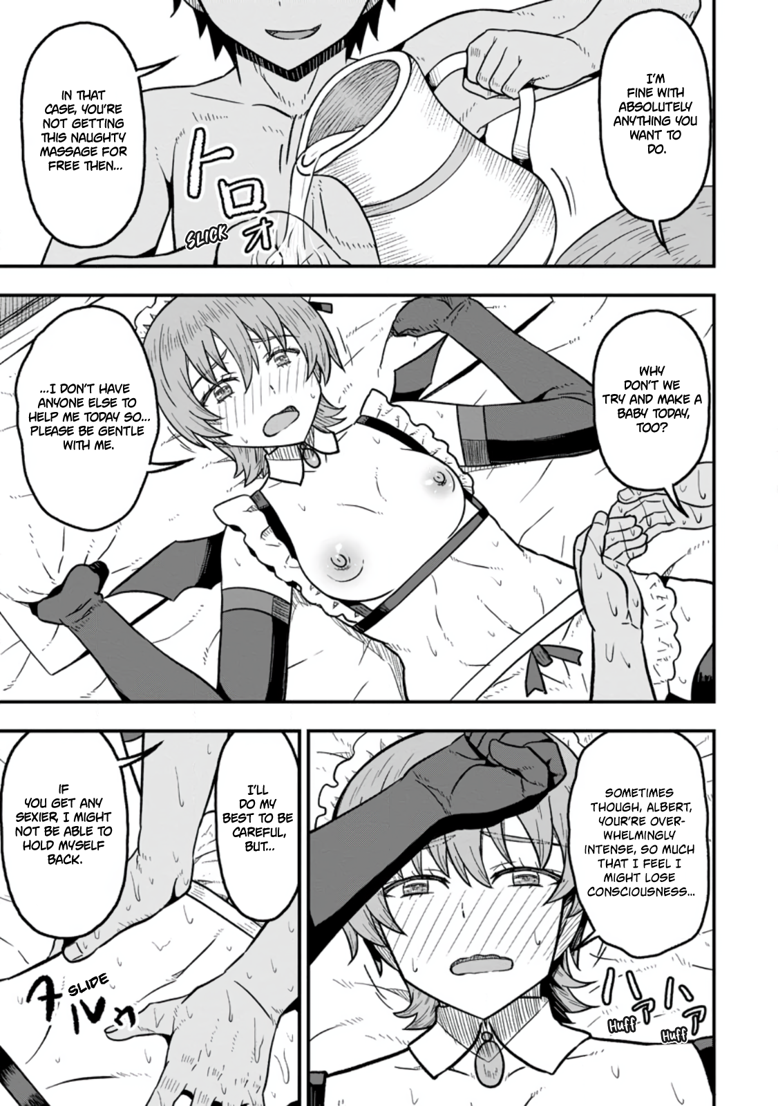 Halaman dari Isekai Saikyou no Yome desu ga, Yoru no Tatakai wa Ore no Hou ga Tsuyoi You desu - Chiryaku wo Ikashite Nariagaru Harem Senki Chapter 27