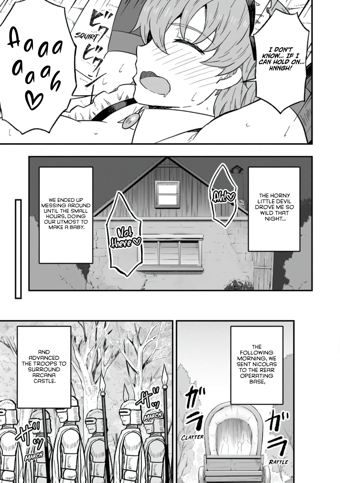 Halaman dari Isekai Saikyou no Yome desu ga, Yoru no Tatakai wa Ore no Hou ga Tsuyoi You desu - Chiryaku wo Ikashite Nariagaru Harem Senki Chapter 27