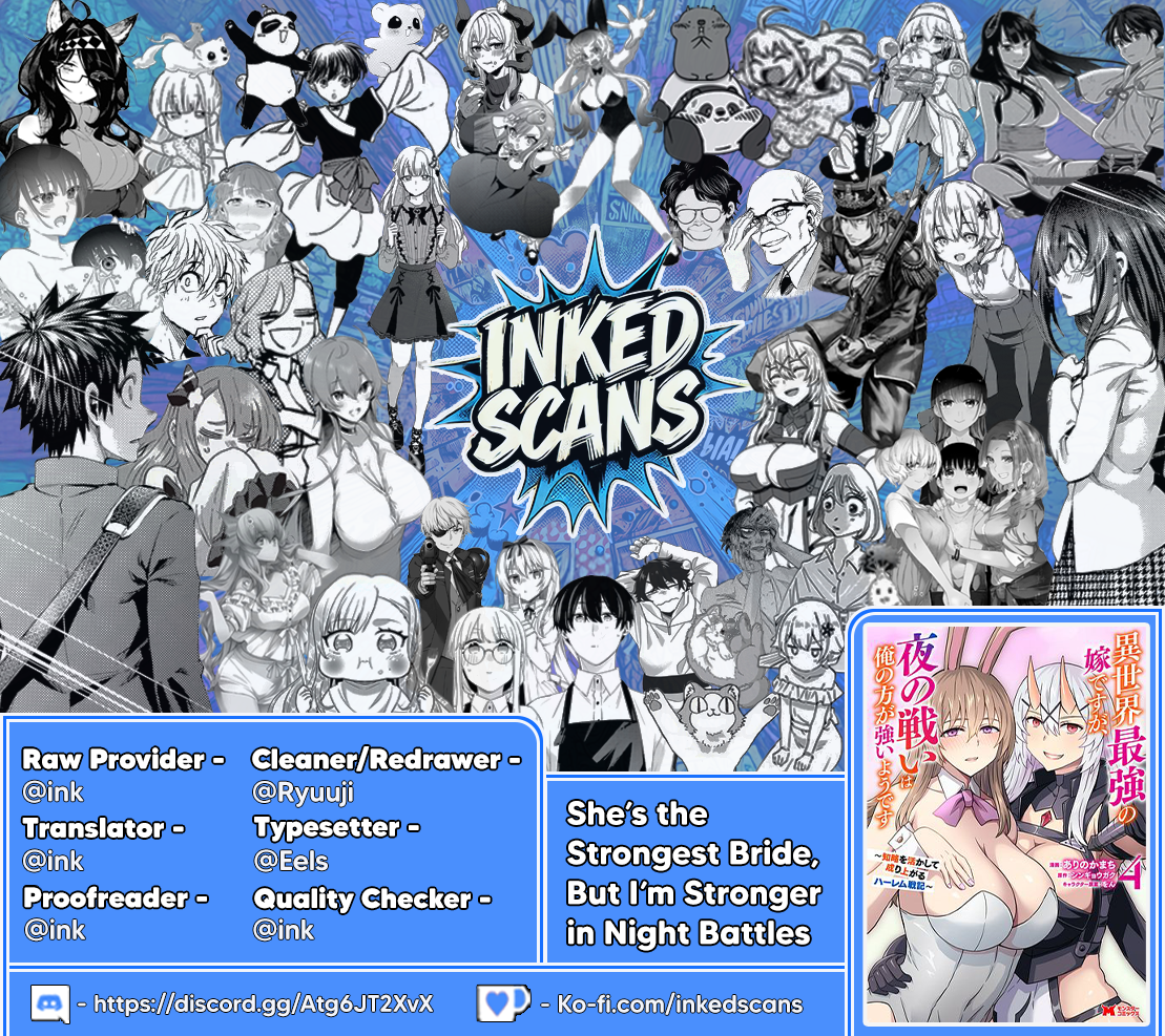 Halaman dari Isekai Saikyou no Yome desu ga, Yoru no Tatakai wa Ore no Hou ga Tsuyoi You desu - Chiryaku wo Ikashite Nariagaru Harem Senki Chapter 27