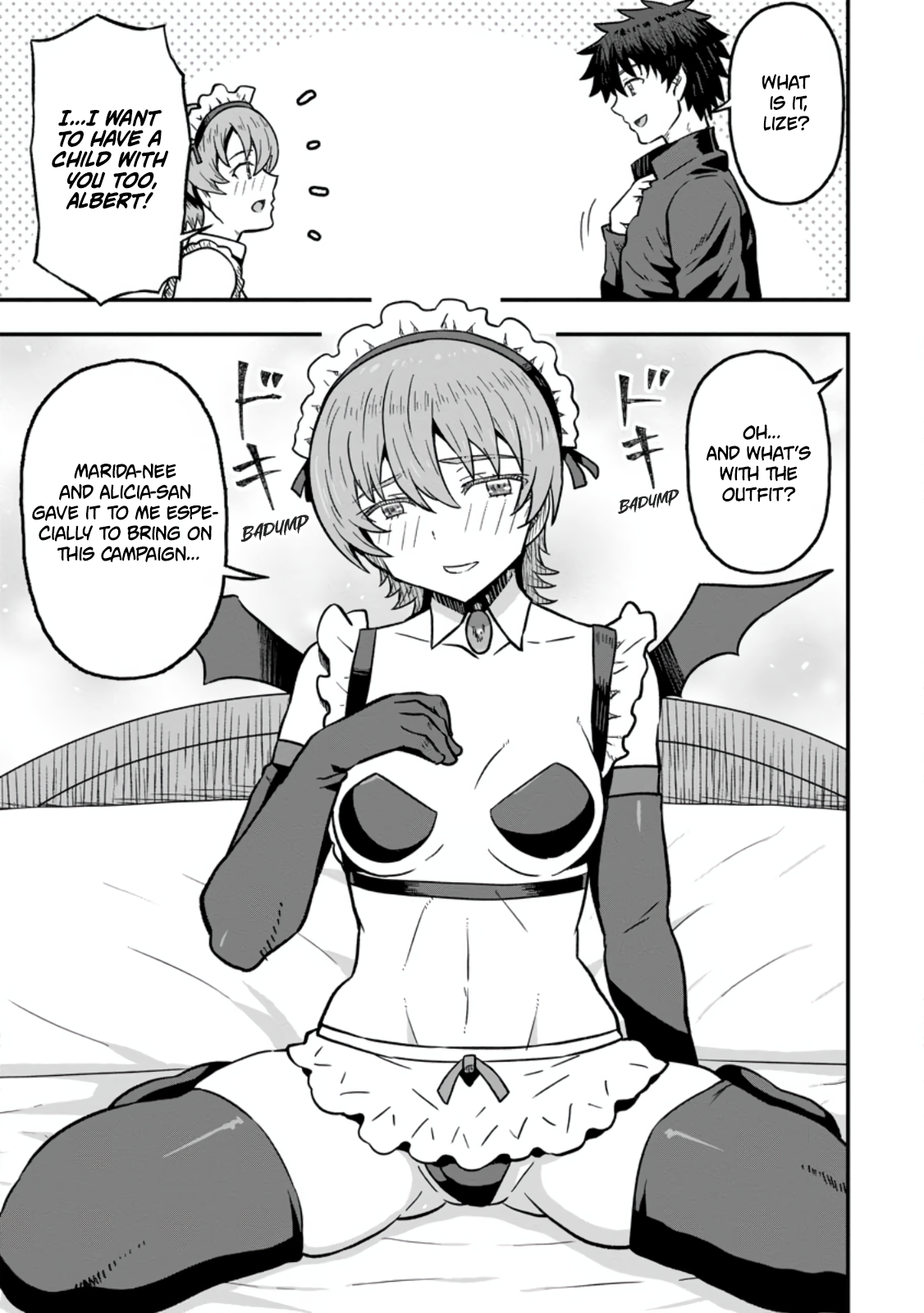 Halaman dari Isekai Saikyou no Yome desu ga, Yoru no Tatakai wa Ore no Hou ga Tsuyoi You desu - Chiryaku wo Ikashite Nariagaru Harem Senki Chapter 27