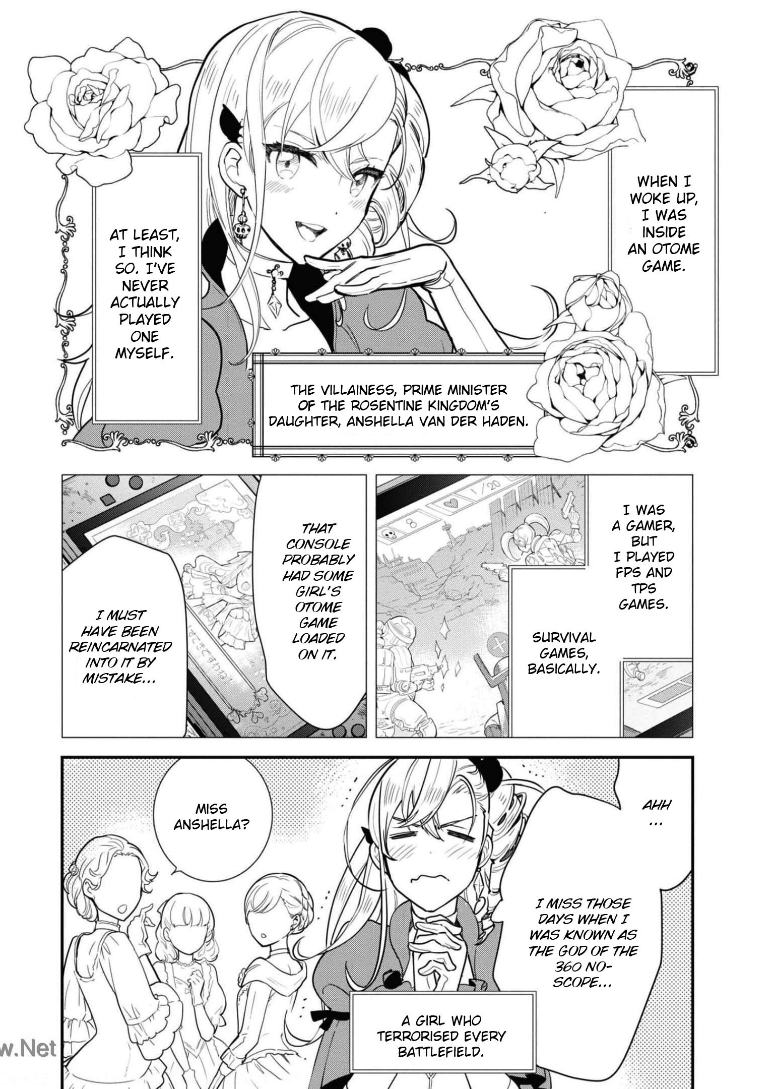 Halaman dari Though I May Be a Villainess, I'll Show You I Can Obtain Happiness! Chapter 1