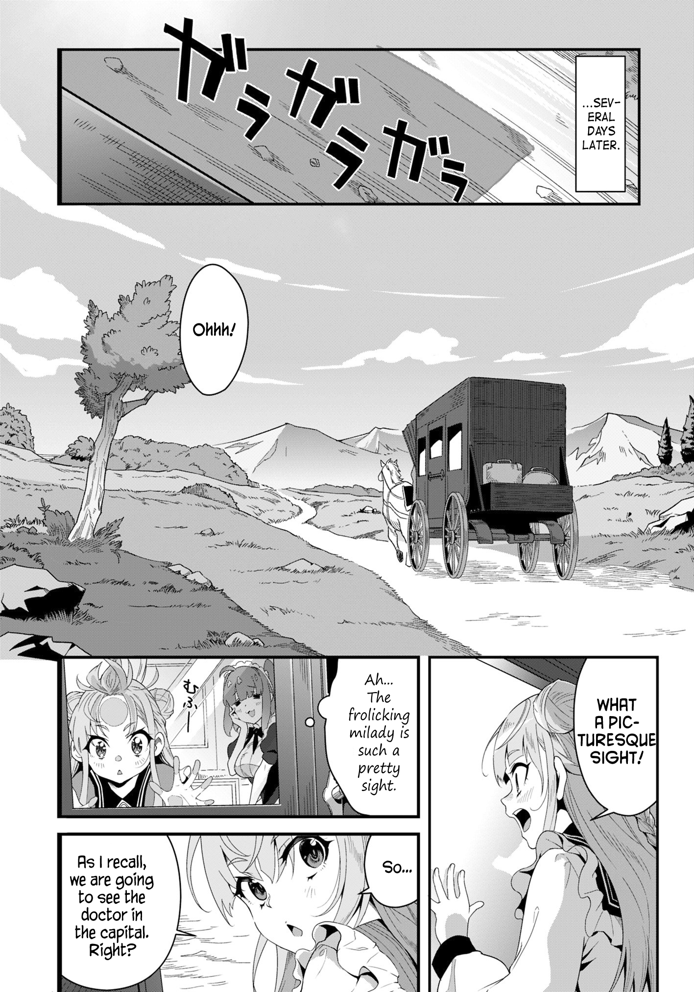 Halaman dari Reijou Alice no Eiyuutan: Kizoku no Shoujo ni Tensei shita Eiyuu wa Yagate Saikyou to nari Hitobito wo Sukuu tame Musou suru Chapter 1