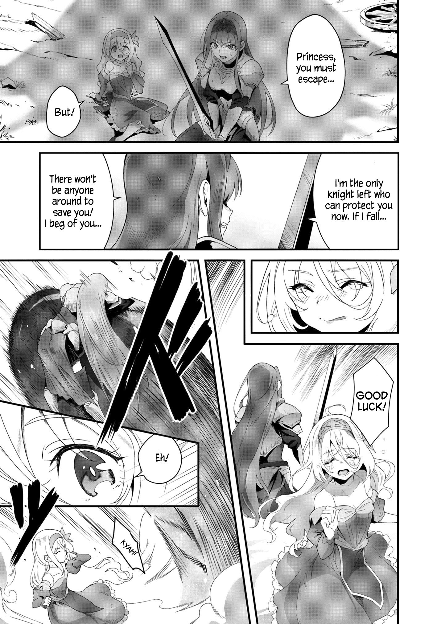 Halaman dari Reijou Alice no Eiyuutan: Kizoku no Shoujo ni Tensei shita Eiyuu wa Yagate Saikyou to nari Hitobito wo Sukuu tame Musou suru Chapter 1