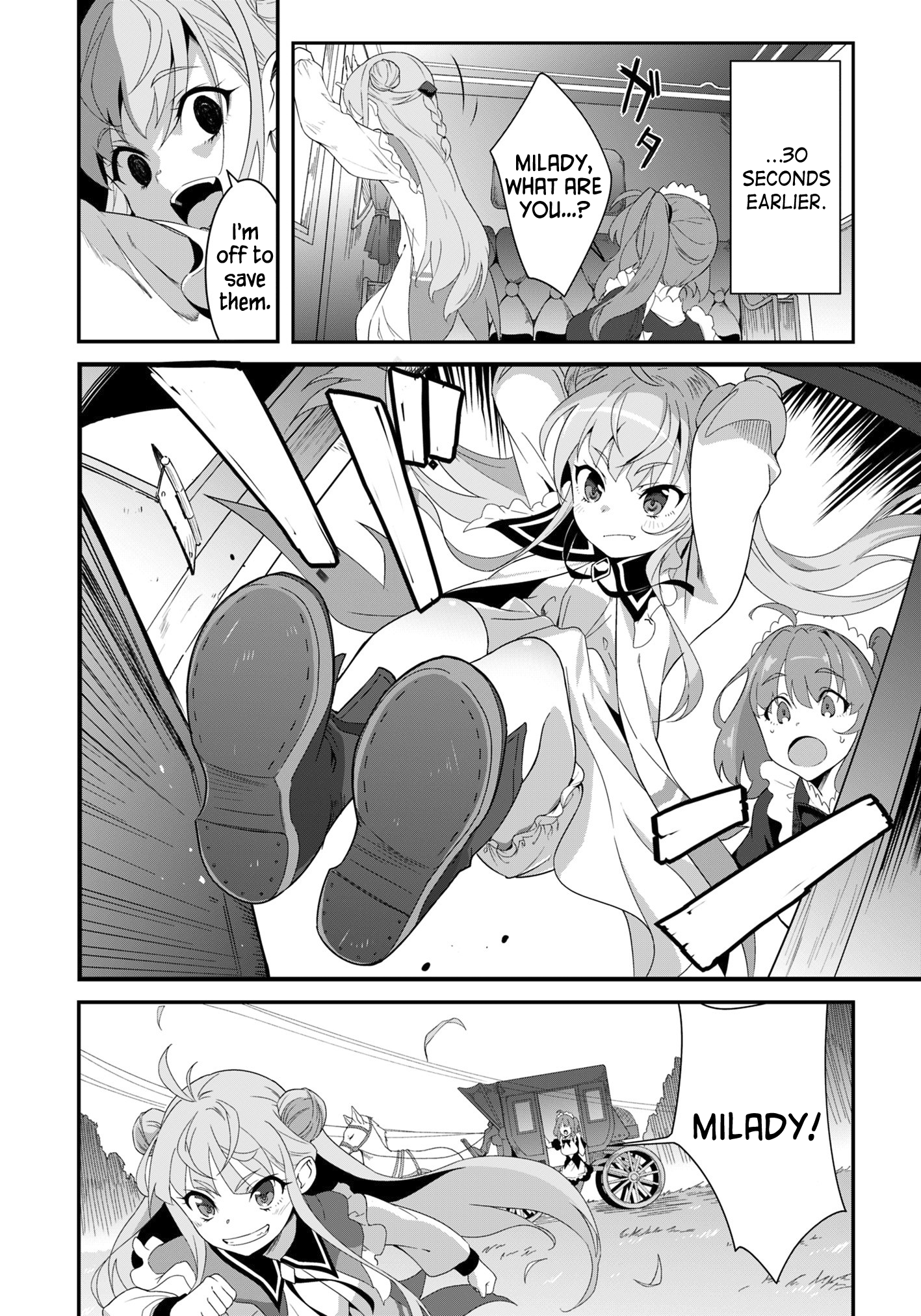 Halaman dari Reijou Alice no Eiyuutan: Kizoku no Shoujo ni Tensei shita Eiyuu wa Yagate Saikyou to nari Hitobito wo Sukuu tame Musou suru Chapter 1