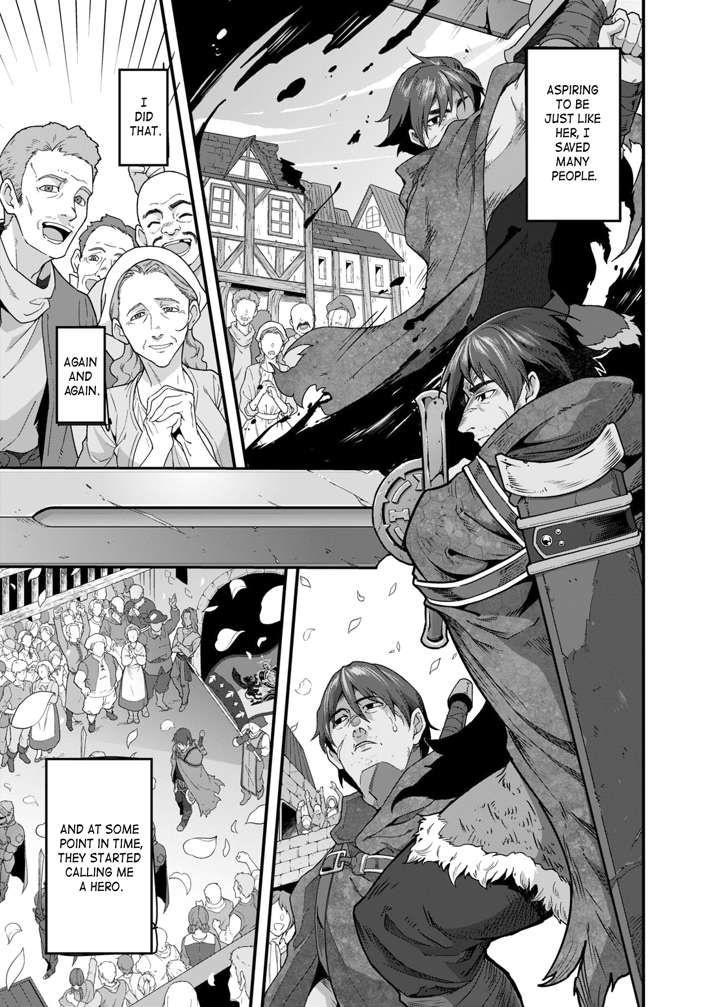 Halaman dari Reijou Alice no Eiyuutan: Kizoku no Shoujo ni Tensei shita Eiyuu wa Yagate Saikyou to nari Hitobito wo Sukuu tame Musou suru Chapter 1