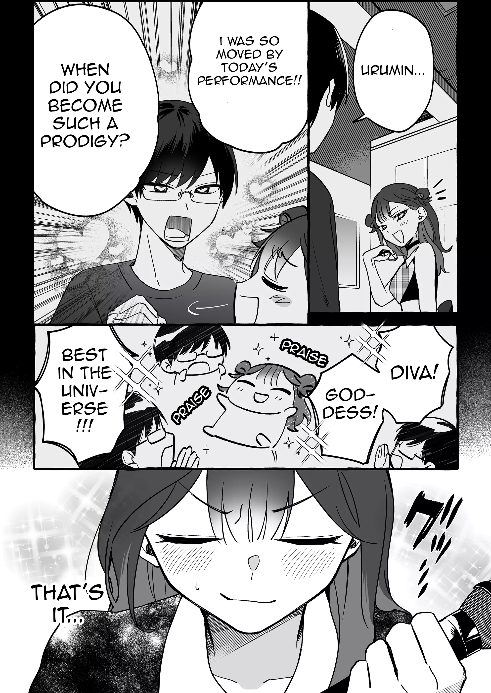 Halaman dari Damedol to Sekai ni Hitori Dake no Fan Chapter 7