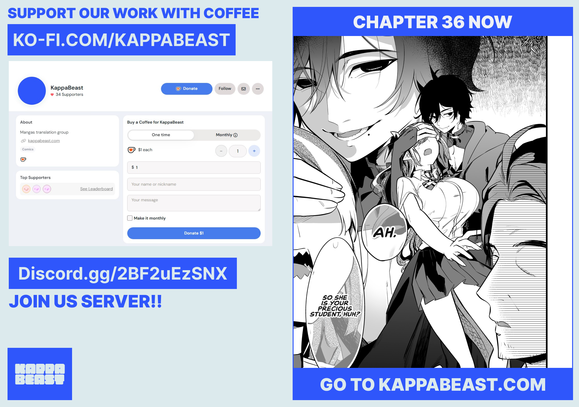 Halaman dari "Ano Toki Tasukete Itadaita Monster Musume desu." Isekai Ossan Kyoushi Totsuzen no Moteki ni Konwaku suru Chapter 35