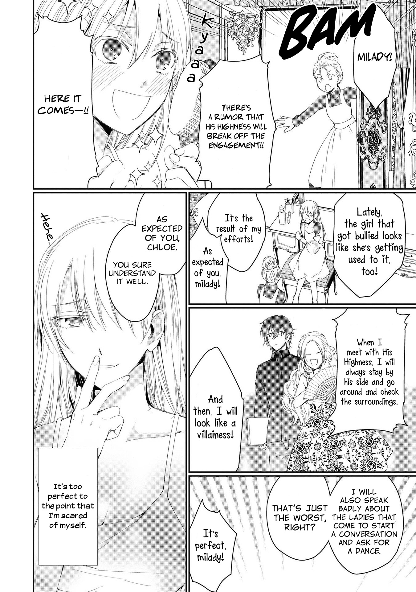 Halaman dari Though I May Be a Villainess, I'll Show You I Can Obtain Happiness! Chapter 3