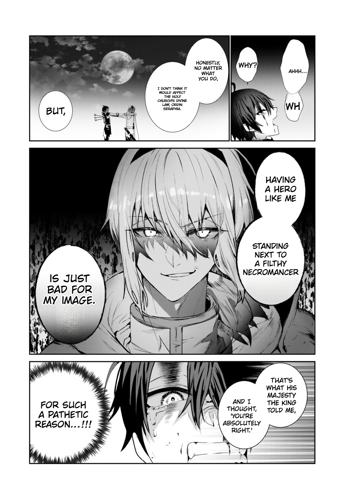 Nakama ni Uragirare Shokei Sareta Necromancer, Undead-ka Shiteita Eiyuu 10000-nin o Sosei shi Saikyou no Oukoku o Tsukuri Fukushuu o Kaishi Suru: An'ei no Gyokuza ni Eirei o Tsudou Chapter 1 Page 18