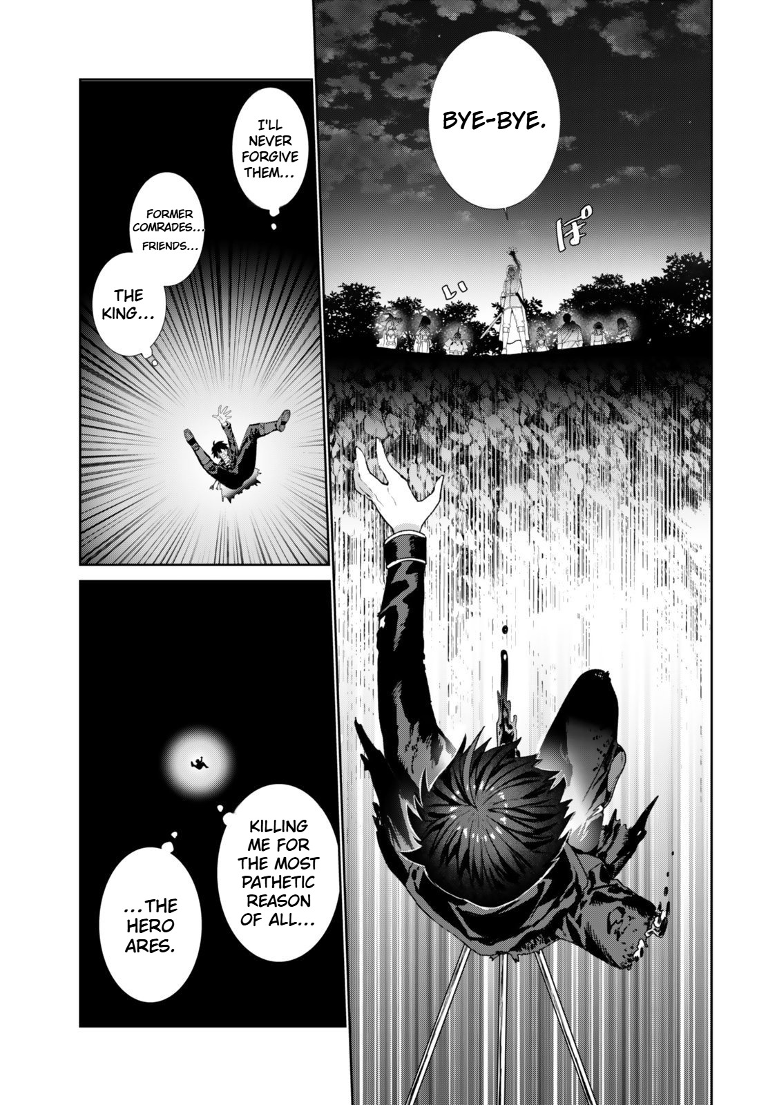 Nakama ni Uragirare Shokei Sareta Necromancer, Undead-ka Shiteita Eiyuu 10000-nin o Sosei shi Saikyou no Oukoku o Tsukuri Fukushuu o Kaishi Suru: An'ei no Gyokuza ni Eirei o Tsudou Chapter 1 Page 21