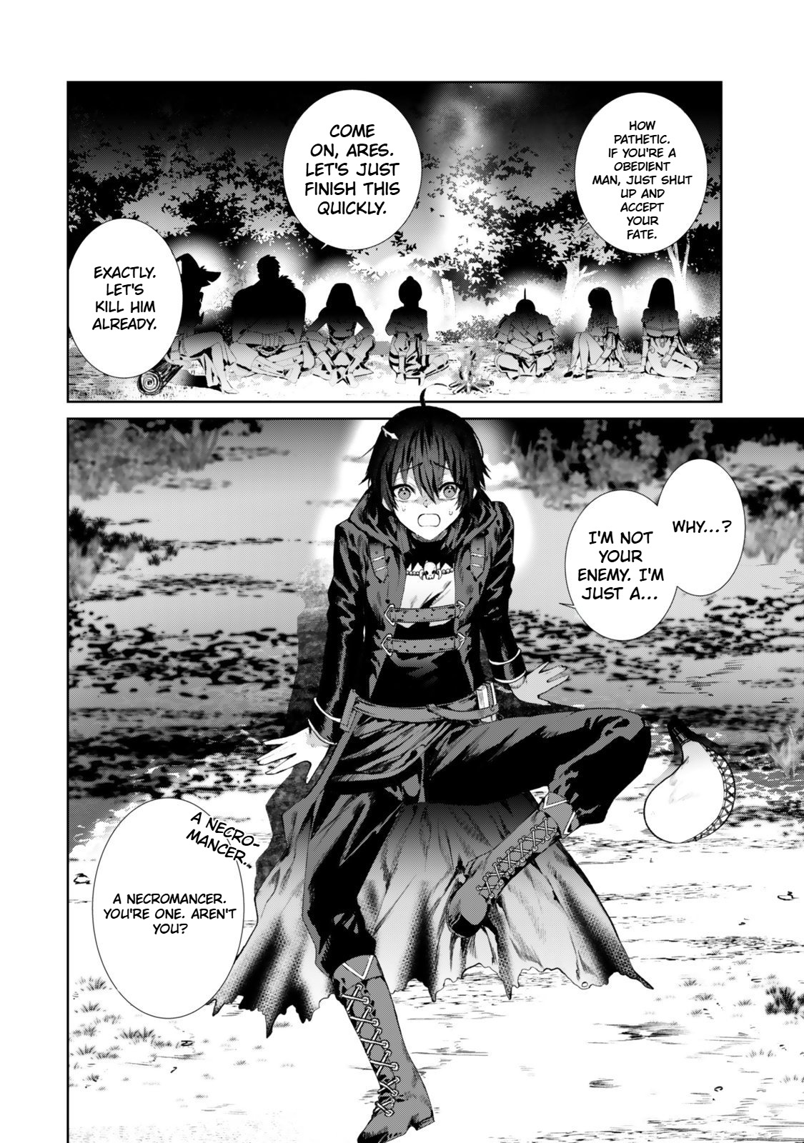 Nakama ni Uragirare Shokei Sareta Necromancer, Undead-ka Shiteita Eiyuu 10000-nin o Sosei shi Saikyou no Oukoku o Tsukuri Fukushuu o Kaishi Suru: An'ei no Gyokuza ni Eirei o Tsudou Chapter 1 Page 4