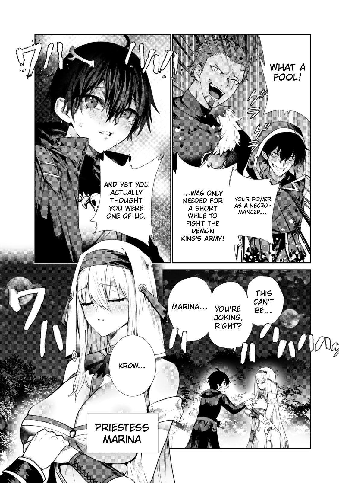 Nakama ni Uragirare Shokei Sareta Necromancer, Undead-ka Shiteita Eiyuu 10000-nin o Sosei shi Saikyou no Oukoku o Tsukuri Fukushuu o Kaishi Suru: An'ei no Gyokuza ni Eirei o Tsudou Chapter 1 Page 7