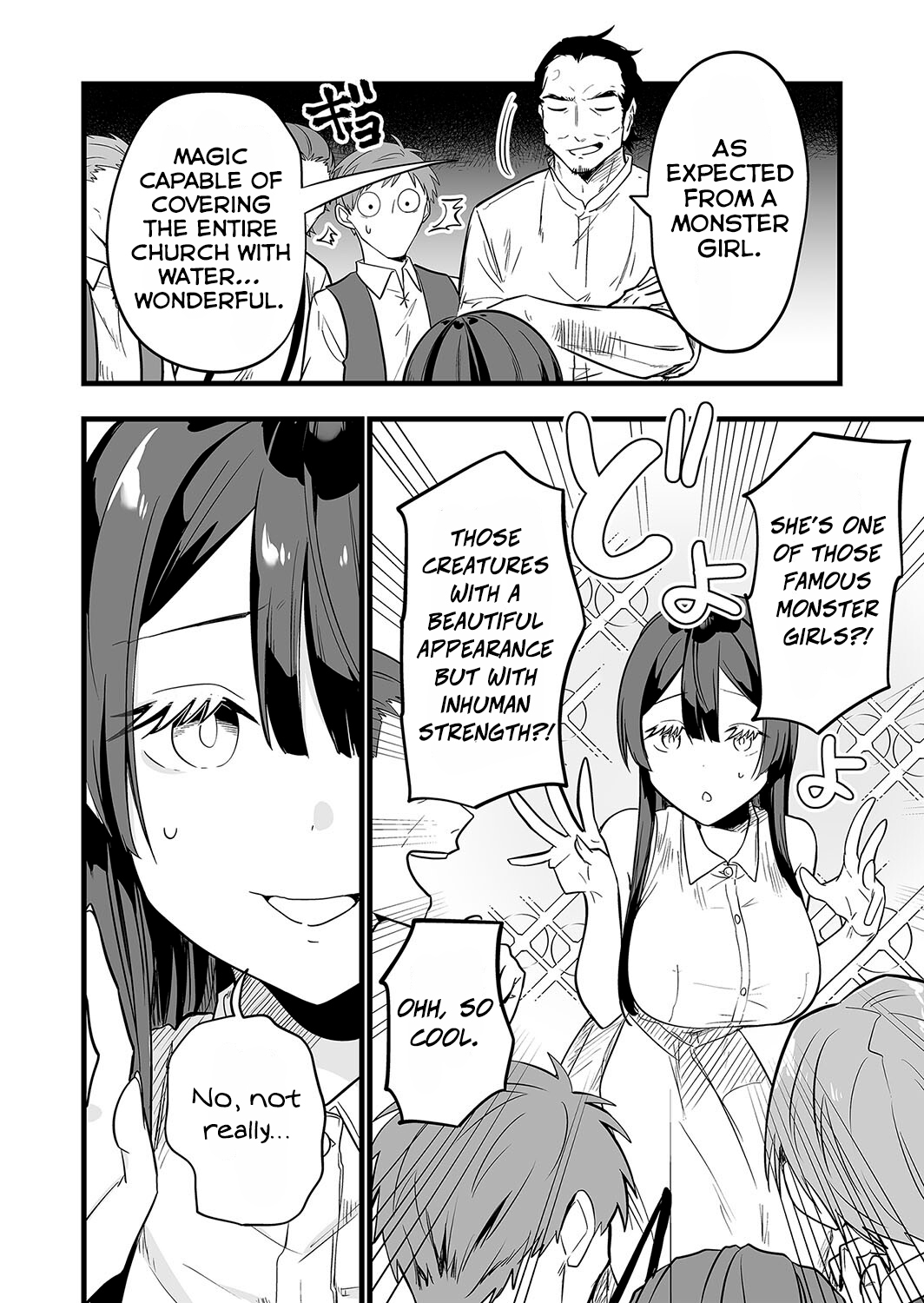 Halaman dari "Ano Toki Tasukete Itadaita Monster Musume desu." Isekai Ossan Kyoushi Totsuzen no Moteki ni Konwaku suru Chapter 6