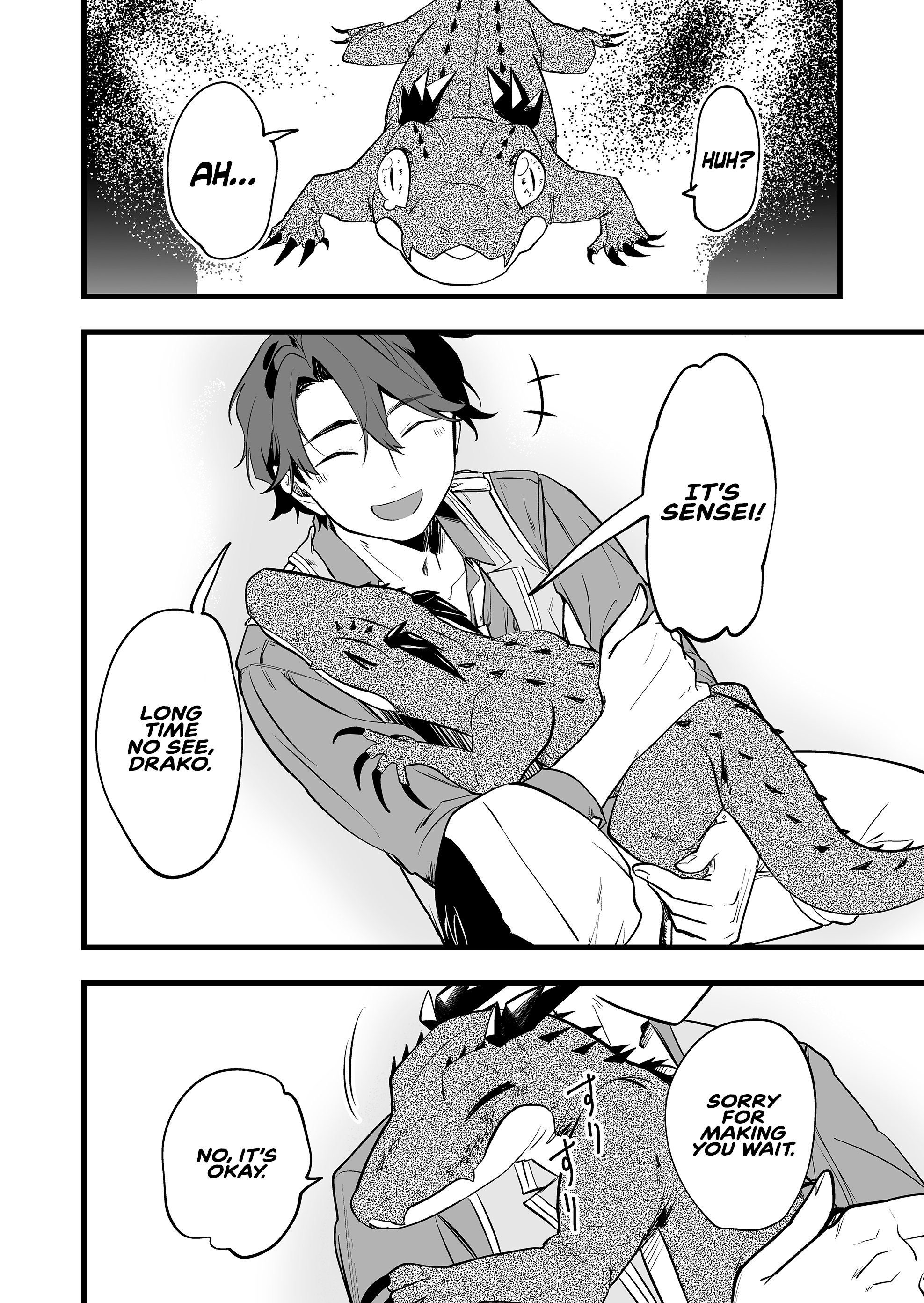 Halaman dari "Ano Toki Tasukete Itadaita Monster Musume desu." Isekai Ossan Kyoushi Totsuzen no Moteki ni Konwaku suru Chapter 41