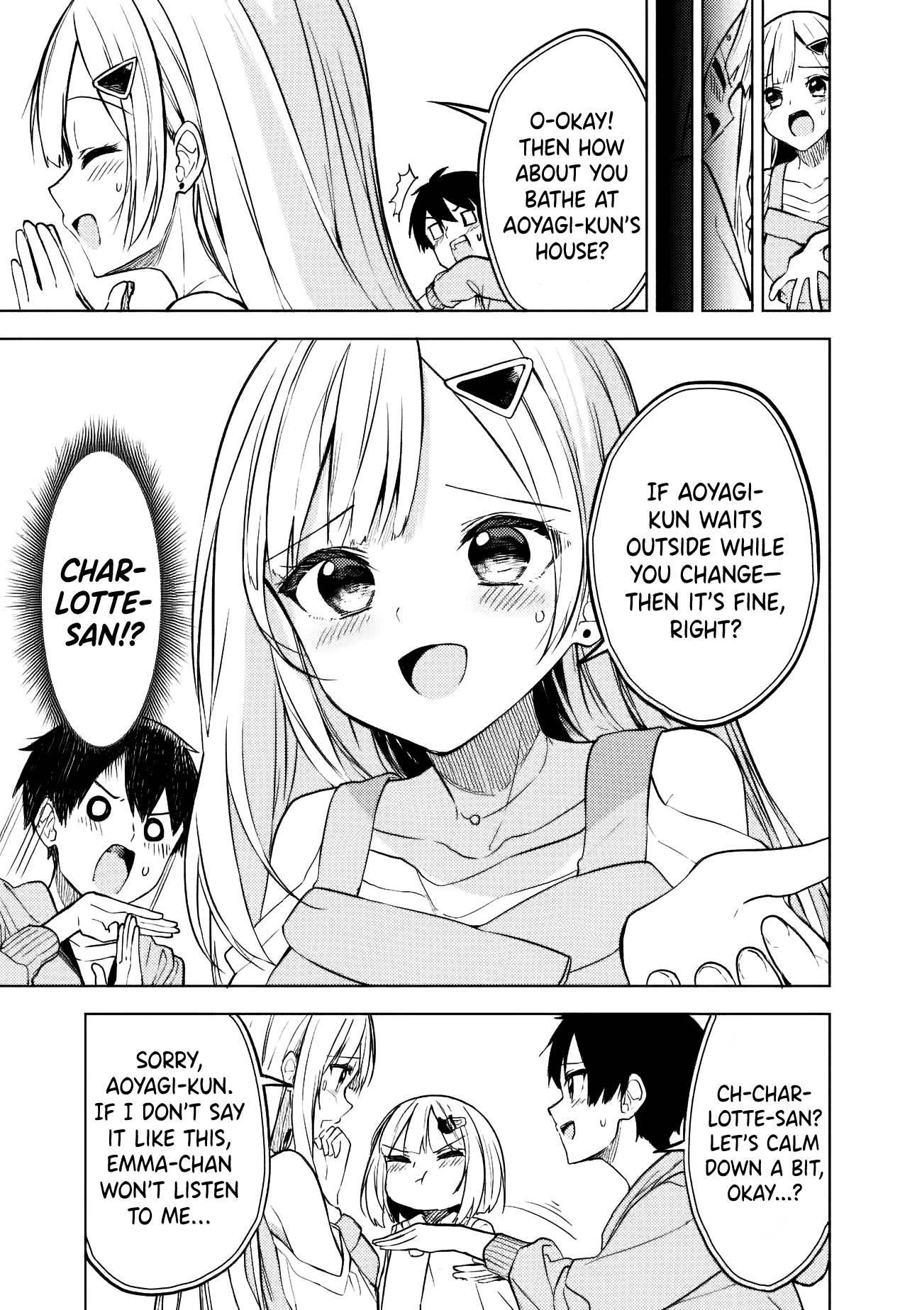 Halaman dari Maigo ni Natteita Youjo wo Tasuketara, Otonari ni Sumu Bishoujo Ryuugakusei ga Ie ni Asobi ni Kuru You ni Natta Ken ni Tsuite Chapter 12