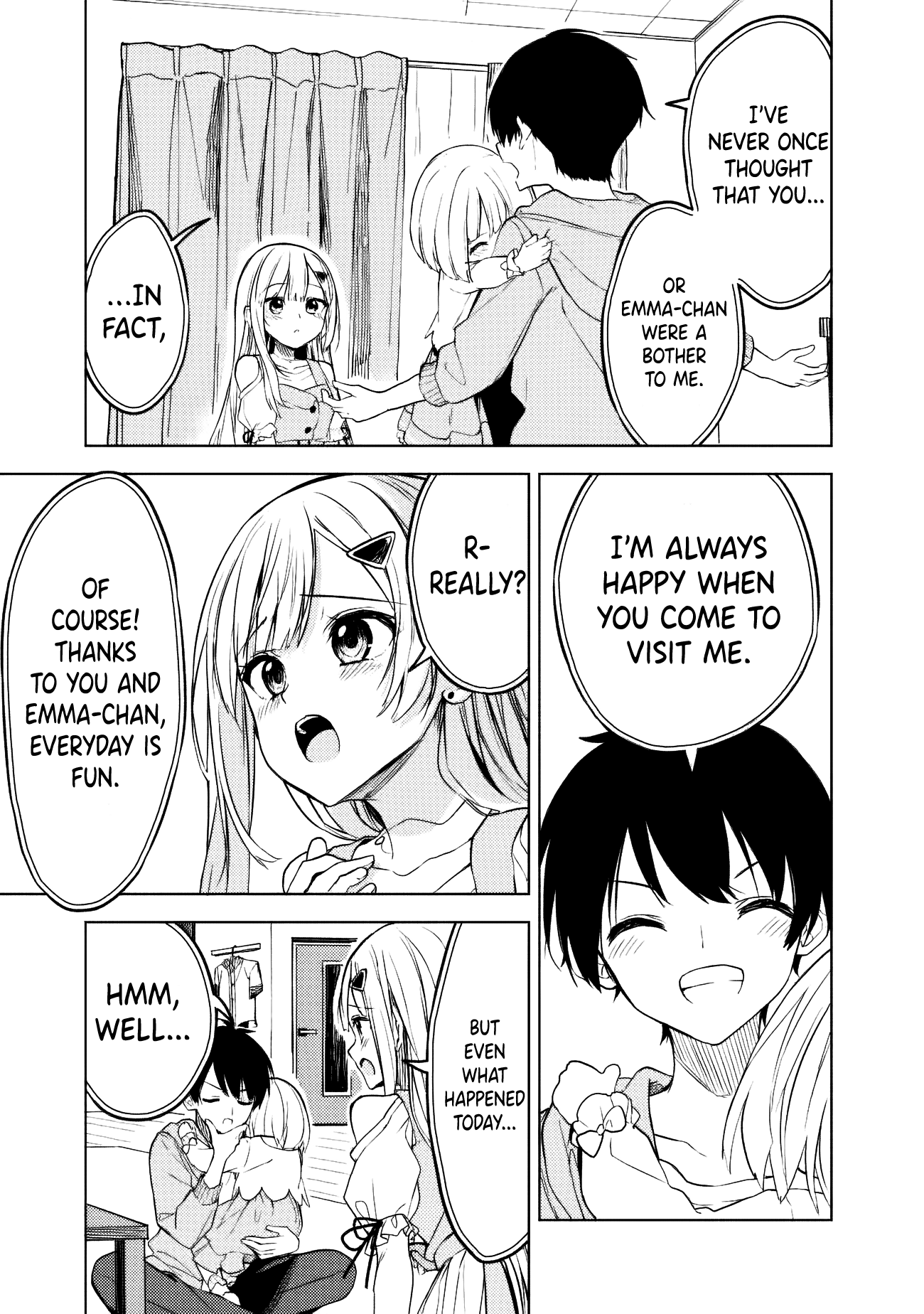 Halaman dari Maigo ni Natteita Youjo wo Tasuketara, Otonari ni Sumu Bishoujo Ryuugakusei ga Ie ni Asobi ni Kuru You ni Natta Ken ni Tsuite Chapter 12