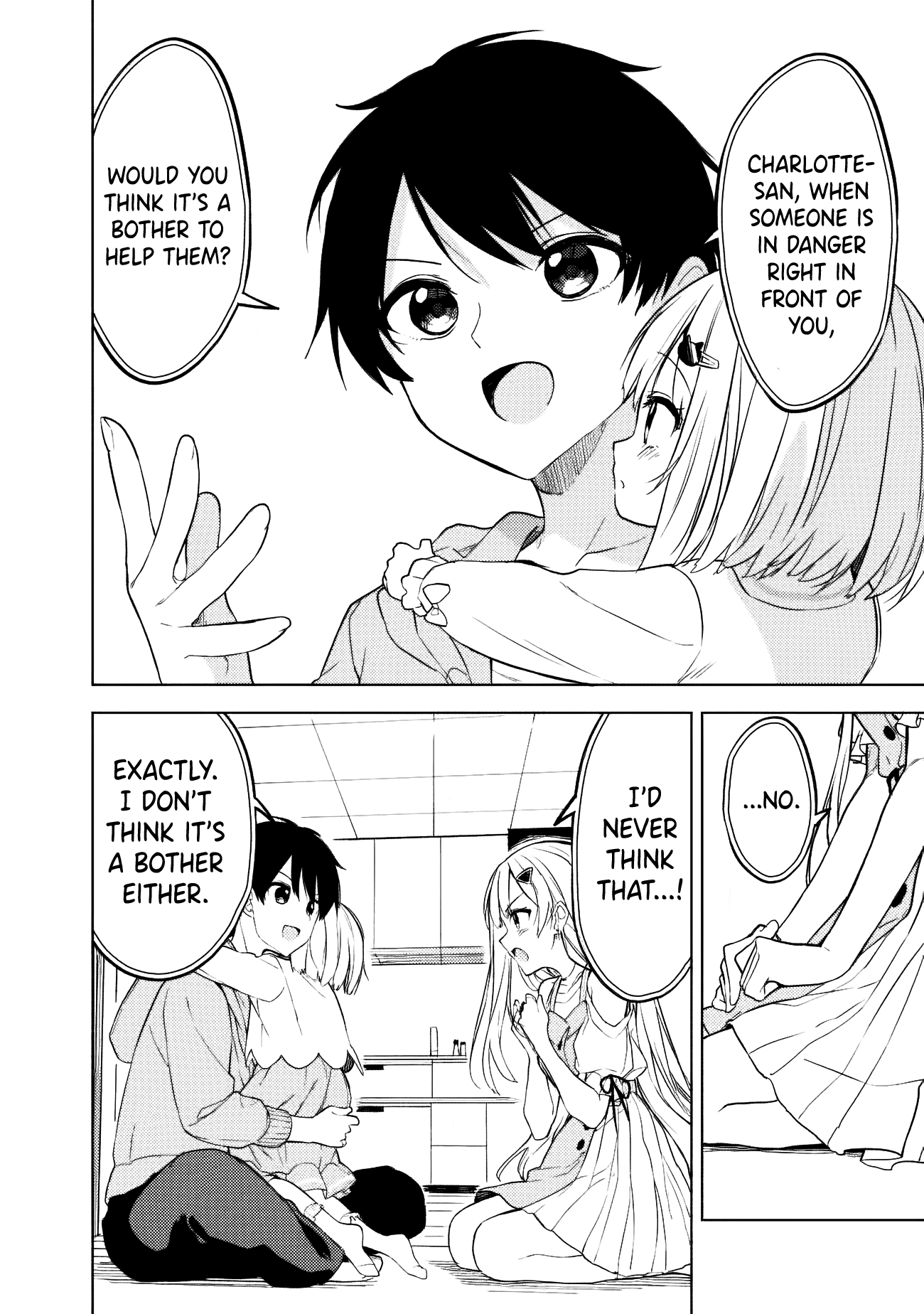 Halaman dari Maigo ni Natteita Youjo wo Tasuketara, Otonari ni Sumu Bishoujo Ryuugakusei ga Ie ni Asobi ni Kuru You ni Natta Ken ni Tsuite Chapter 12